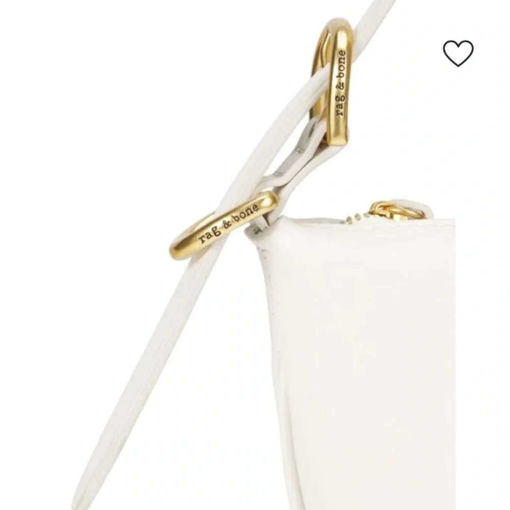 rag & bone White Half-Moon Hobo with Gold Hardware